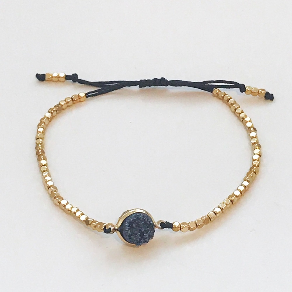 Druzy Adjustable Cord Bracelet